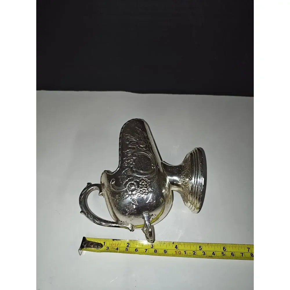 Raimond Sterling Silver Plated Sugar Scuttle Vintage Flower Botanical Designs